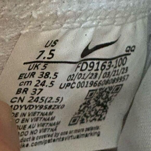 7.5L-NIKE Blazer Mid GS Trainers '77 University Blue Gingham Carolina Blue UNC F - Picture 2 of 11